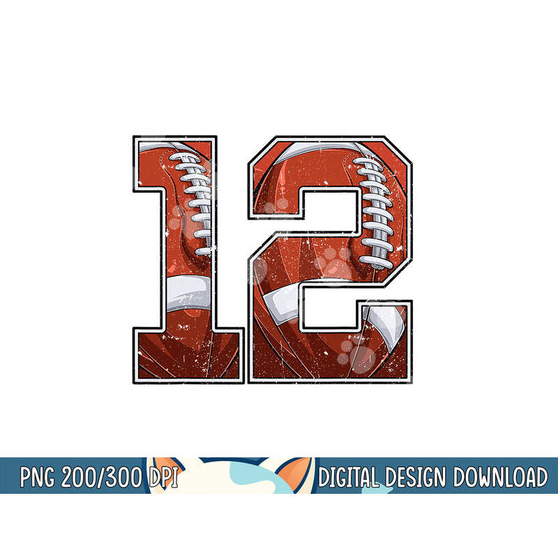 Football 12th Birthday Boy Twelve 12 Years Old Bday Party png, sublimation copy.jpg