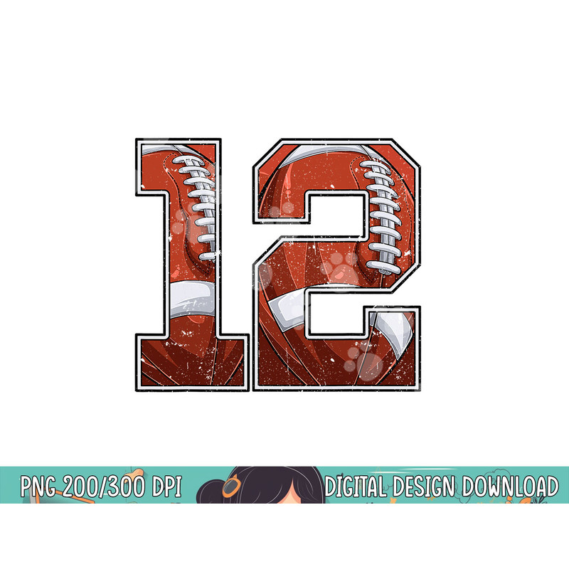 Football 12th Birthday Boy Twelve 12 Years Old Bday Party png, sublimation copy.jpg