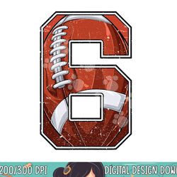 football sixth 6th birthday boy six 6 years old bday party png, sublimation copy