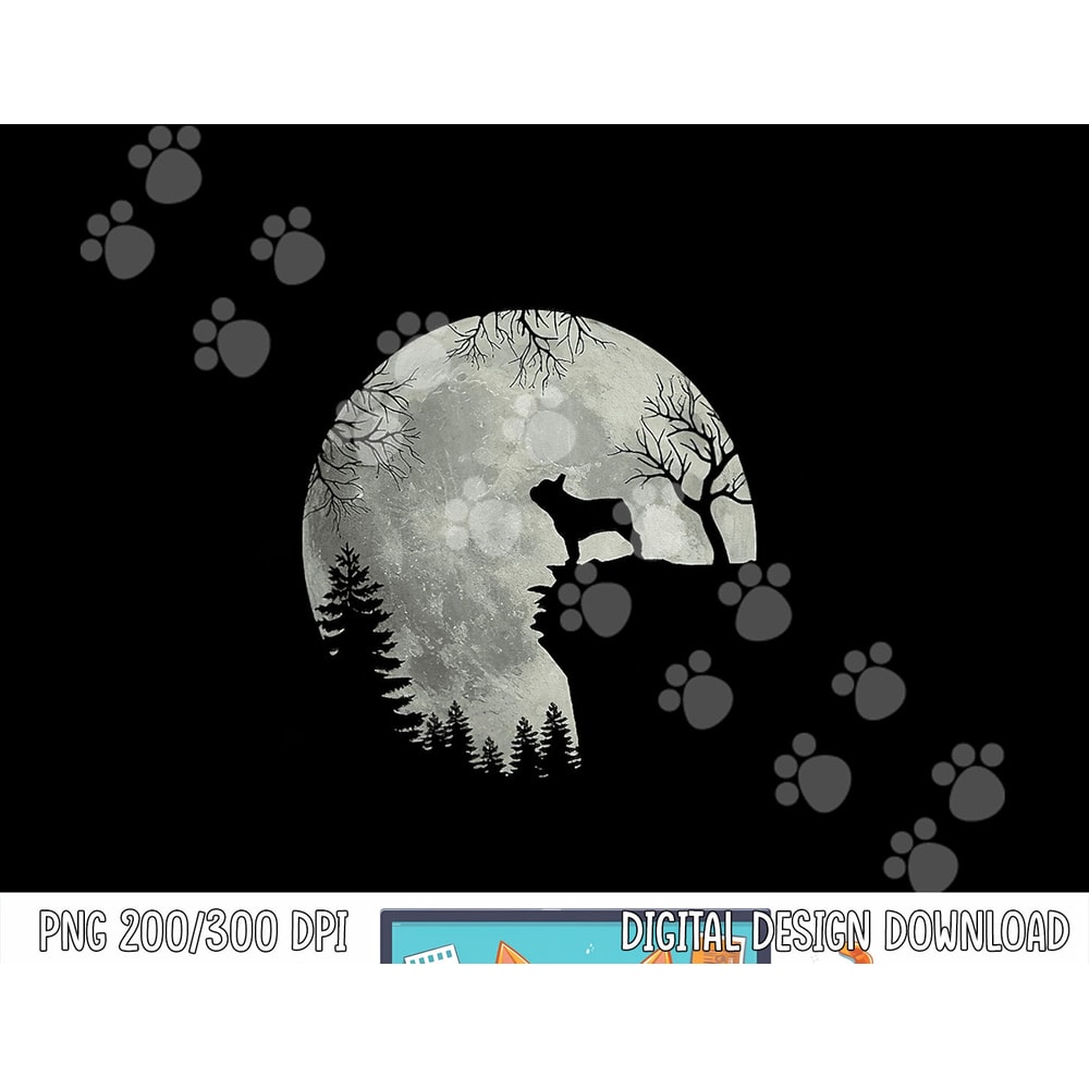 French Bulldog Dog And Moon Shirt Halloween Costume png, sublimation copy.jpg