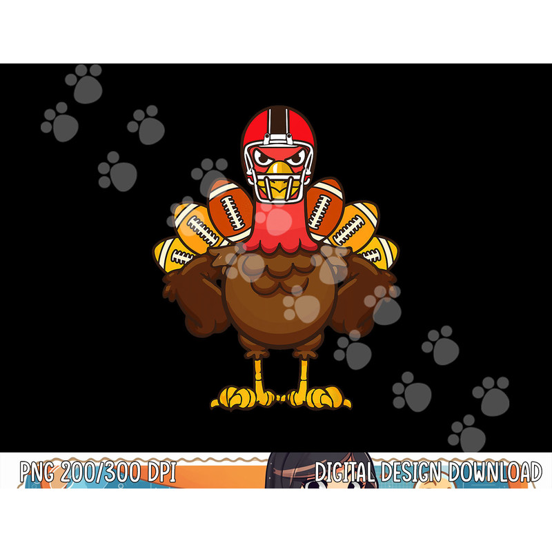 Cool Thanksgiving Football Shirt  Gobble Player Turkey Gift png, sublimation copy.jpg