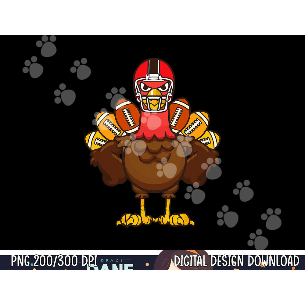 Cool Thanksgiving Football Shirt  Gobble Player Turkey Gift png, sublimation copy.jpg