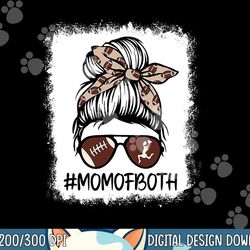 funny bleached cheer football cheerleading mom of both game png, sublimation copy