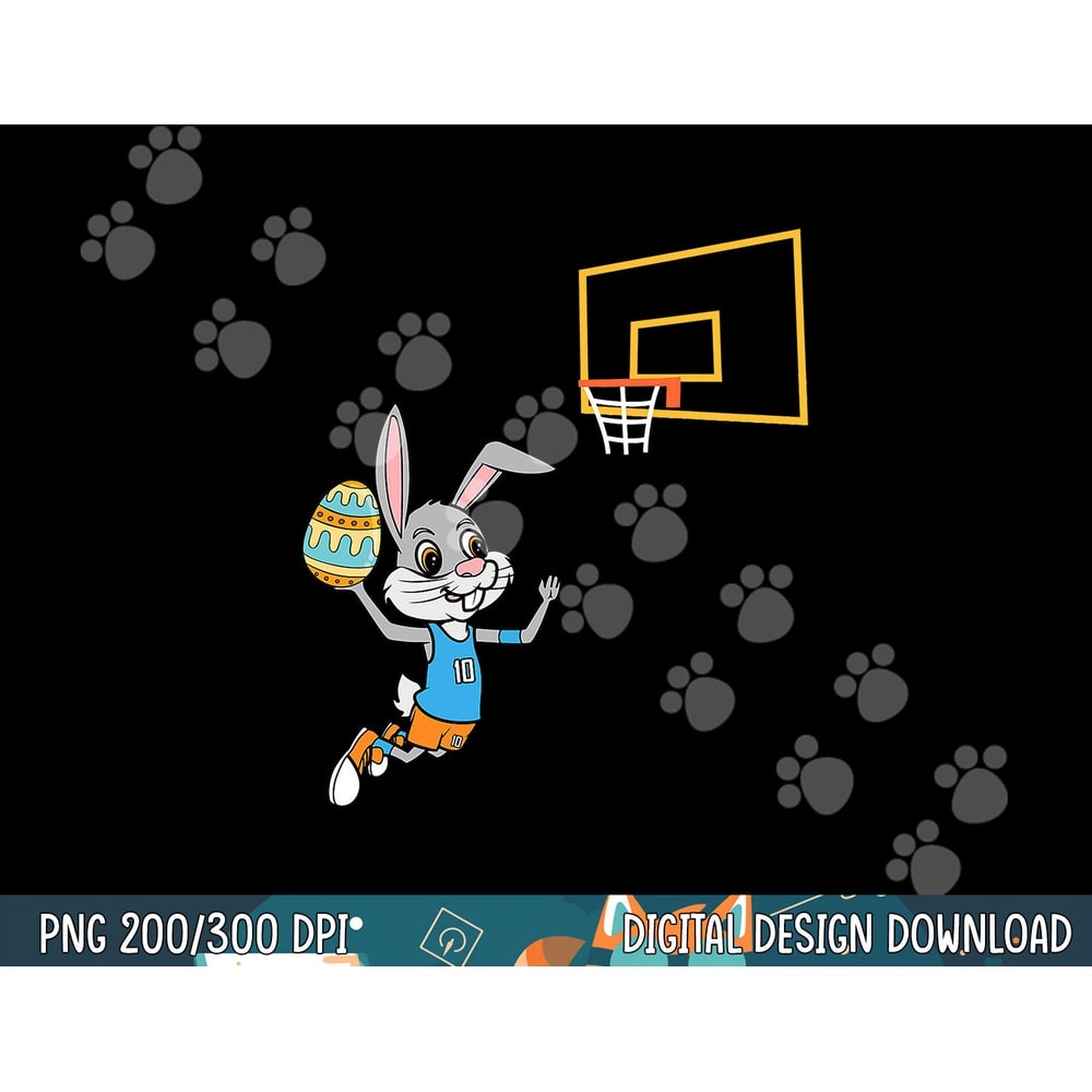 Funny Easter Egg Bunny Dunk Basketball Game Easter Kids Boys png, sublimation copy.jpg