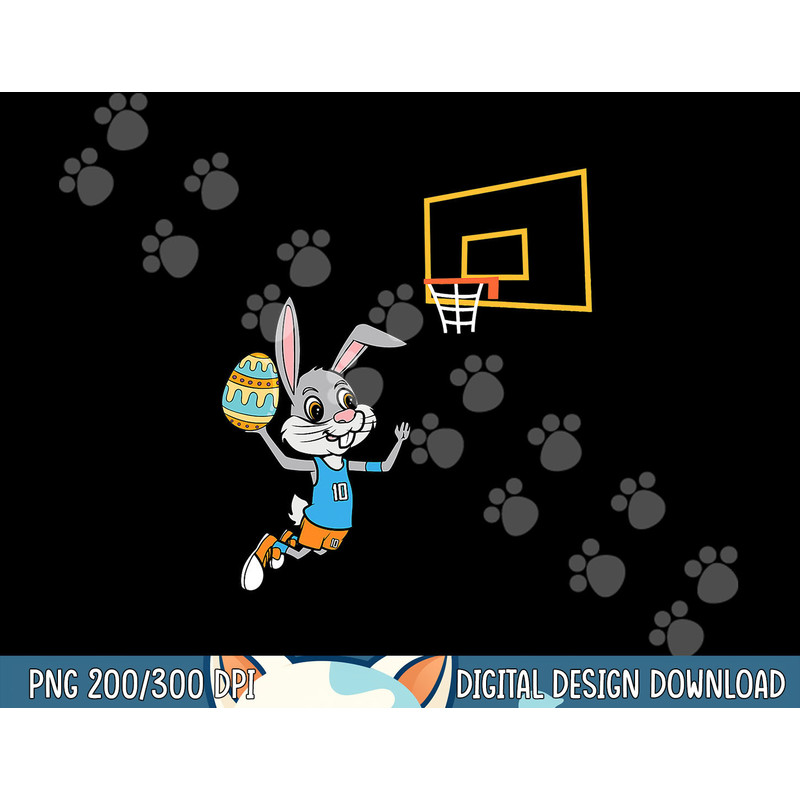 Funny Easter Egg Bunny Dunk Basketball Game Easter Kids Boys png, sublimation copy.jpg