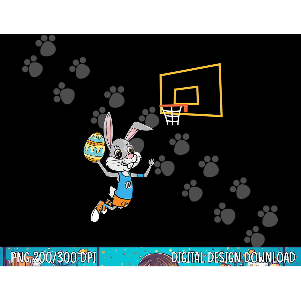Funny Easter Egg Bunny Dunk Basketball Game Easter Kids Boys png, sublimation copy.jpg
