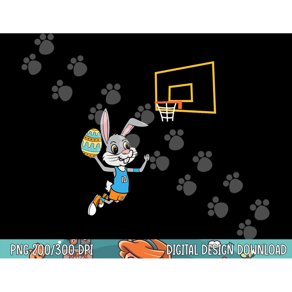 Funny Easter Egg Bunny Dunk Basketball Game Easter Kids Boys png, sublimation copy.jpg