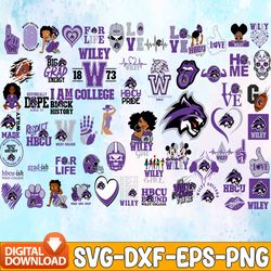 bundle 62 files wiley college football team svg, wiley college svg, hbcu team svg, mega bundle, designs, cricut, cutting