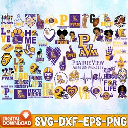 bundle 56 files prairie view football team svg, prairie view svg, hbcu team svg, mega bundle, designs, cricut, cutting