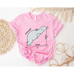 funny math shirt, funny hippopotenuse shirt, math geek shirt, math nerd shirt, math teachers shirt, math lover shirt, ge