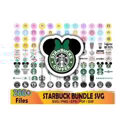 200 starbucks bundle svg, starbucks svg, starbucks logo svg