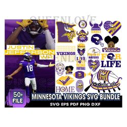 Minnesota Vikings Svg Bundle, Vikings Logo Svg, NFL Svg, Football Svg