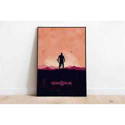 god of war poster - god of war game art - minimalist god of war poster - game room decor - gamer gift - god of war gift