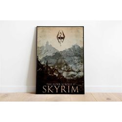skyrim poster | skyrim minimalist wall art | skyrim game room decor | skyrim multi-sizes poster | gamer gift decors | sk