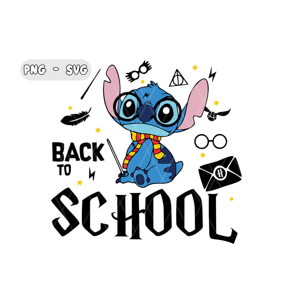 Back To School Svg, First Day Svg, Layered Stitch Sorting Hat Svg, Stitch Png, Svg Files For Cricut, Instant Download, Png, Svg, Dxf - 1.jpg
