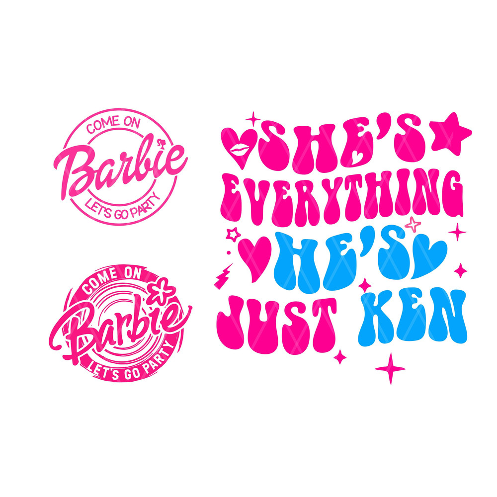 Bundle Layered Svg file, pink doll Svg, Girl Svg, SVG file for cricut , Layered SVG files, ,Clipart files, Instant Download, Png, Svg, Dxf - 1.jpg