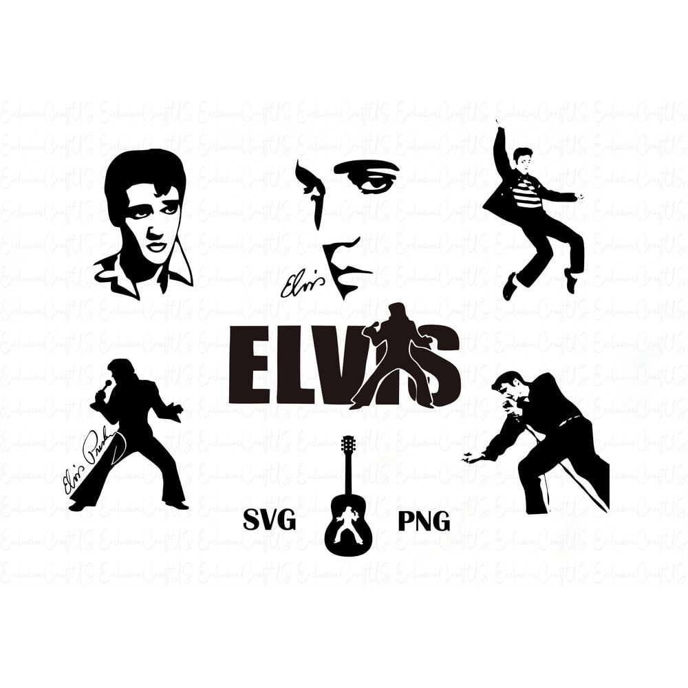 Elvis Presley SVG Bundle - The King Of Rock N Roll Svg - Svg File For Cricut - Digital Prints - Cut File For Cricut - Instant Download! - 1.jpg