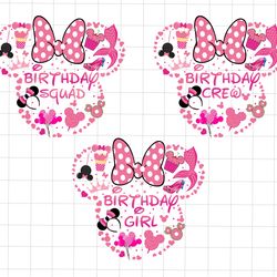 bundle birthday girl png, family matching birthday png, magical kingdom png