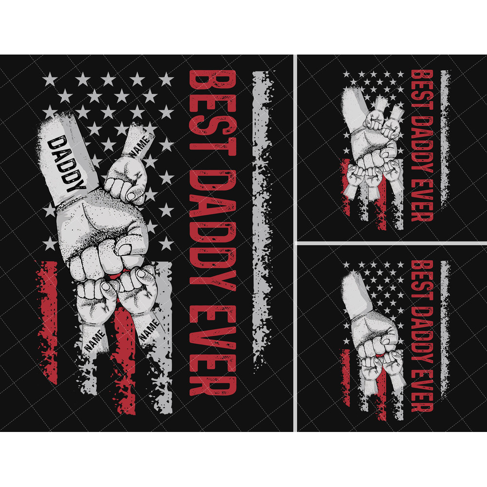 Bundle Personalized Father Fist Bump Set Png, Baby Toddler Kid Dad Fist Bump, Father's Day Fist Bump Set Flag America Png, Father's Day Png - 10.jpg