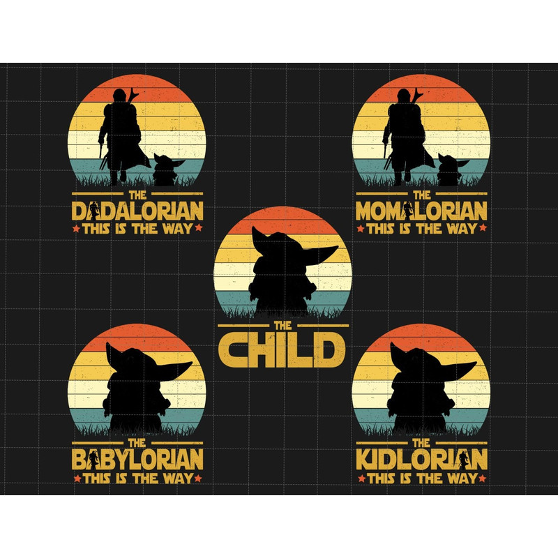 Bundle The Dadalorian This Is The Way Png, Momalorian, The Child Png, Dadalorian And Son Png, First Fathers Day, Family Matching Shirt - 1.jpg