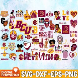 bundle 57 files bethune cookman football team svg, bethune cookman svg, hbcu team svg, mega bundle, designs, cricut, cut