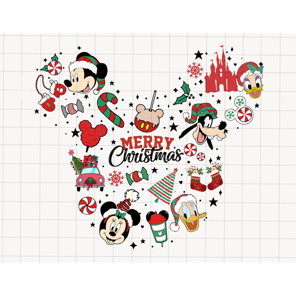 Mouse And Friends Surprise Christmas Png, Merry Christmas Png, Family Vacation Christmas Png, Xmas Png, Santa Hat Png, Family Christmas Png - 1.jpg