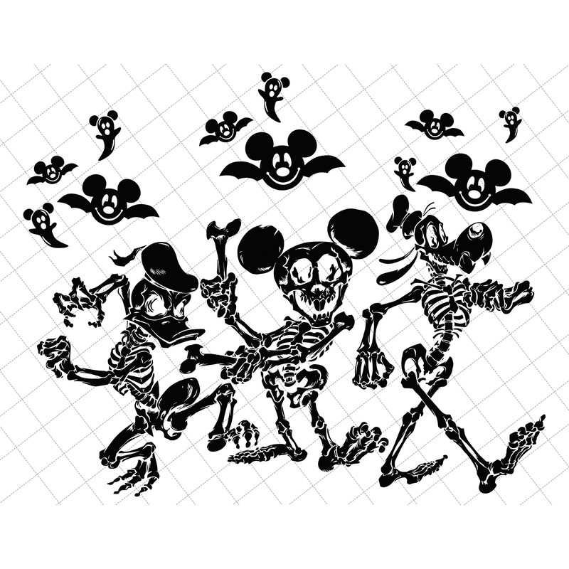 Skeletons Svg, Bats Halloween Svg, Trick Or Treat Svg, Happy Halloween Svg, Kids Halloween Svg, Halloween Masquerade, Fall, Spooky Season - 1.jpg