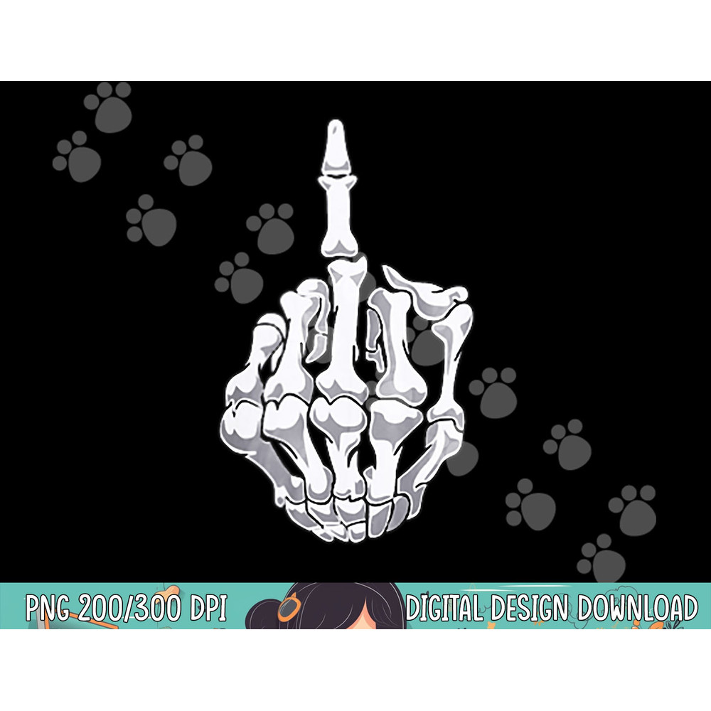 Funny Halloween Middle Finger Skeleton Hand Skull Adult Gift png, sublimation copy.jpg