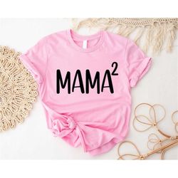 mama 2 shirt, mama of two shirt pregnancy announcement sweater, mother's day gift, second baby reveal tees, twin are co