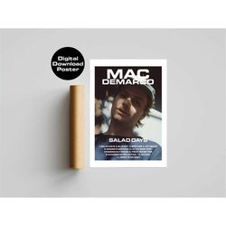 mac demarco 2014 album salad days, digital printable poster wall art download