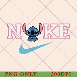 vintage nike and stitch png, just do it later stitch logo nike png, nike matching, sport stitch png, disney stitich png