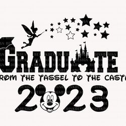 bundle graduate tassel to castle svg, graduation 2023 svg, graduation senior