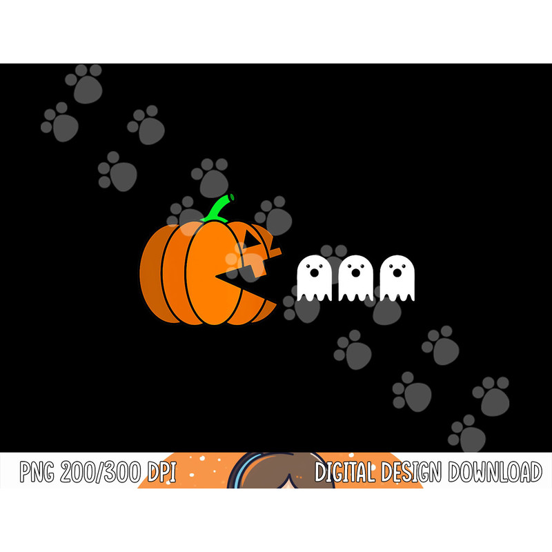 Funny Halloween Pumpkin Eating Ghost, Gamer Men Women Kids png, sublimation copy.jpg