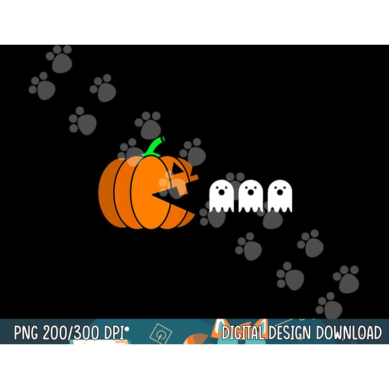 Funny Halloween Pumpkin Eating Ghost, Gamer Men Women Kids png, sublimation copy.jpg