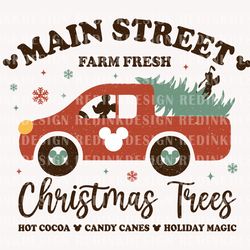 christmas main street png, christmas tree farm truck png, christmas truck