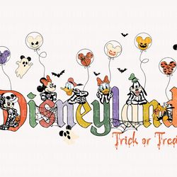 Halloween Mouse And Friend PNG, Retro Halloween Png, Mouse Balloon Png, Spooky