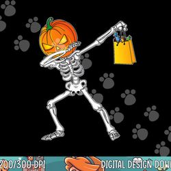 funny halloween shirt for boys kids dabbing skeleton pumpkin png, sublimation copy