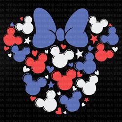 happy 4th of july svg, mouse head svg, july 4th svg, america, american flag sv