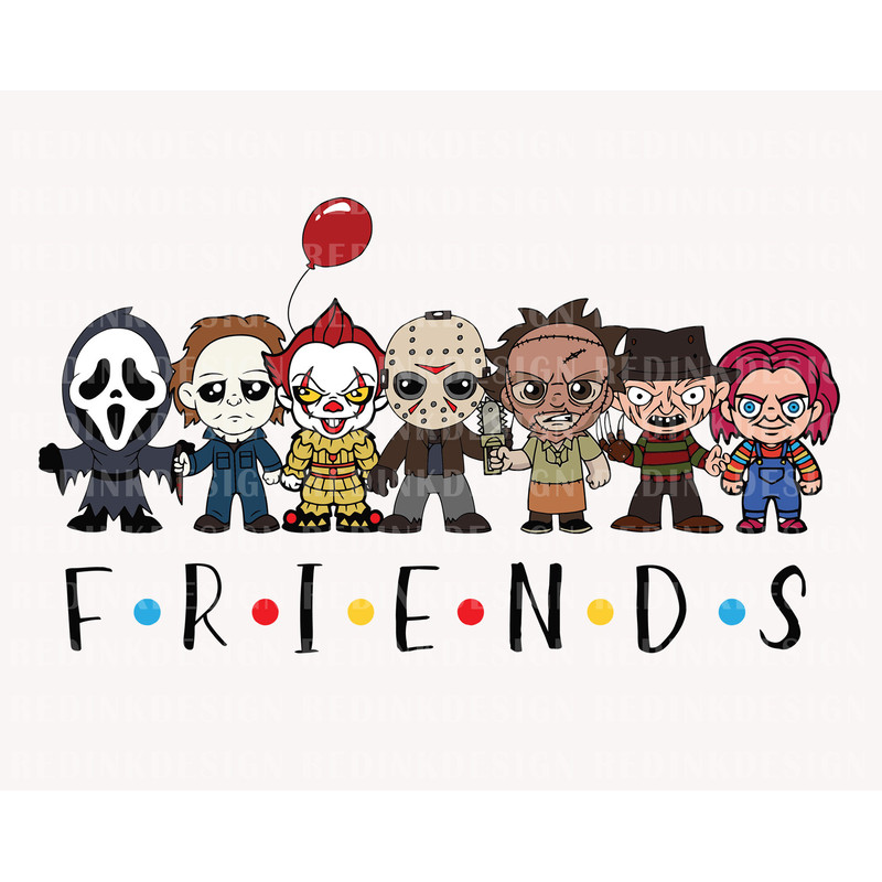 Horror Characters SVG, Horror Friends Svg, Horror Halloween, Halloween Svg, Friends Character Horror Sublimation, Halloween Friends Svg - 1.jpg