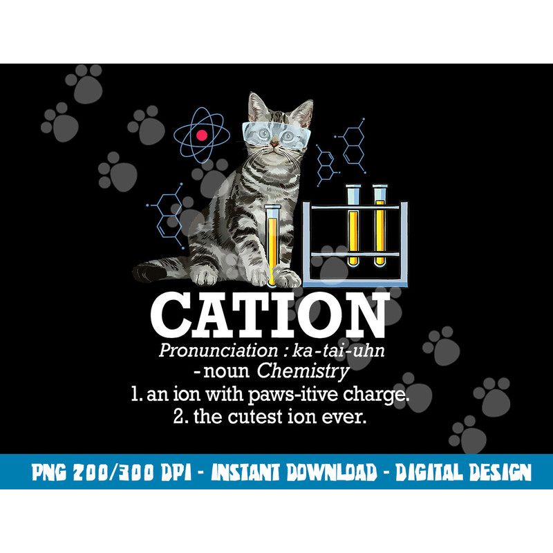 Cation - Funny Chemistry Humor Science Teacher Cat Pun  png, sublimation copy.jpg