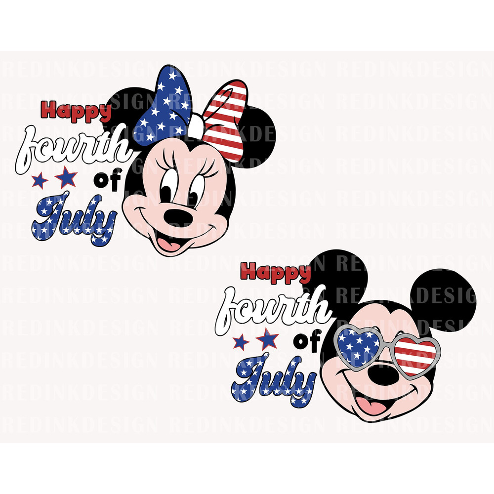 Bundle Happy 4th of July Svg, Mouse Head Svg, Fourth Of July Svg, American Flag Svg, Patriotic Svg, Independence Day Svg, Freedom Shirt Svg - 1.jpg