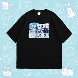 newjeans doodle shirt, hype boy shirt, newjeans bunny, tokki, newjeans merch, kpop merch, kpop merch, newjeans girl grou