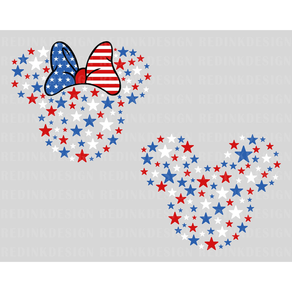 Bundle Mouse Head Star Doodle Svg, Fourth of July Svg, July 4th Svg, America, American Flag Svg, Independence Day Svg, Mouse Head Svg - 1.jpg