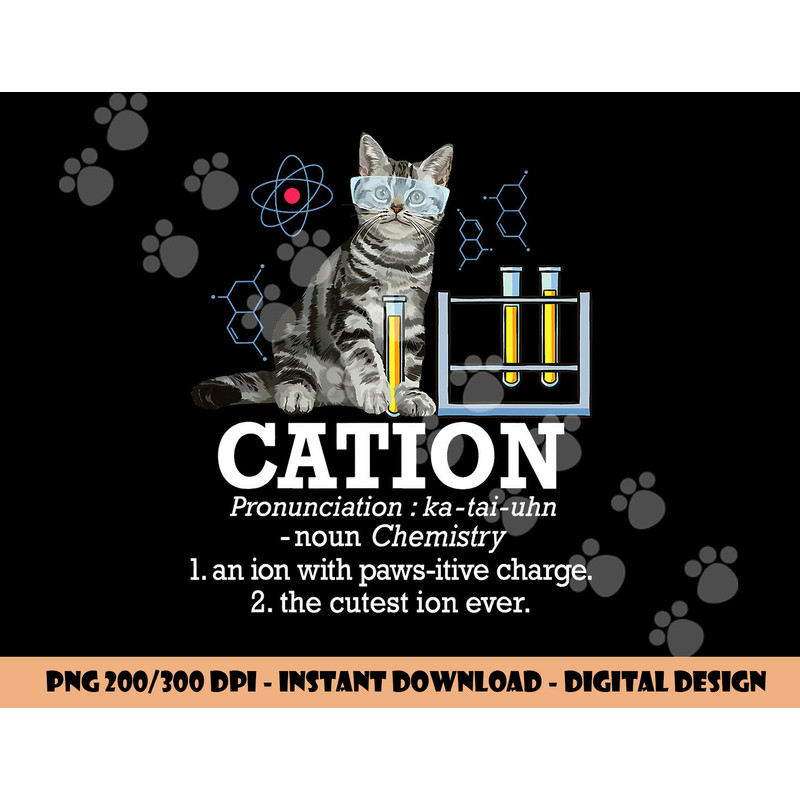 Cation - Funny Chemistry Humor Science Teacher Cat Pun png, sublimation copy.jpg