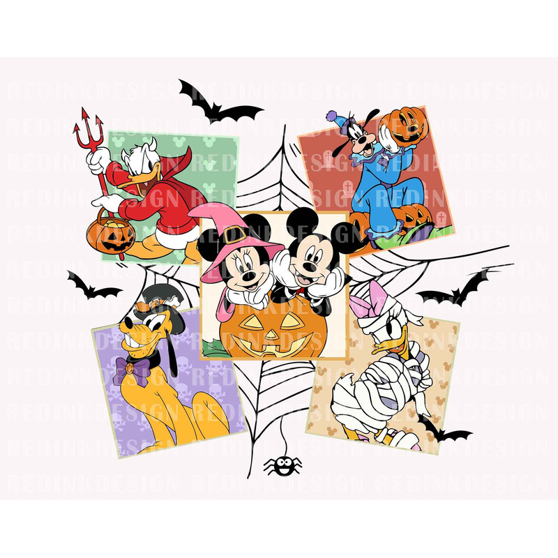 Retro Halloween PNG, Halloween Mouse And Friend Png, Spooky Season Png, Trick Or Treat Png, Halloween Masquerade, Halloween Trendy Shirt Png - 1.jpg