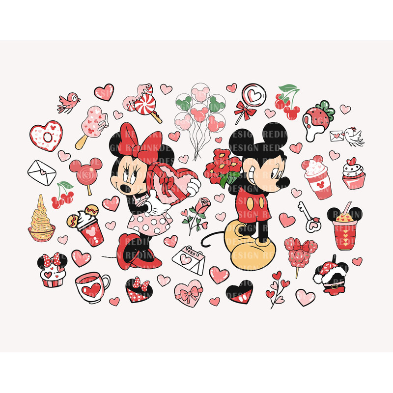 Valentine Doodle Svg, Valentine Svg, Funny Valentine's Day, Valentine's Day Svg, Mouse And Lover Svg, Mouse Love, Valentines shirt SVG File - 1.jpg