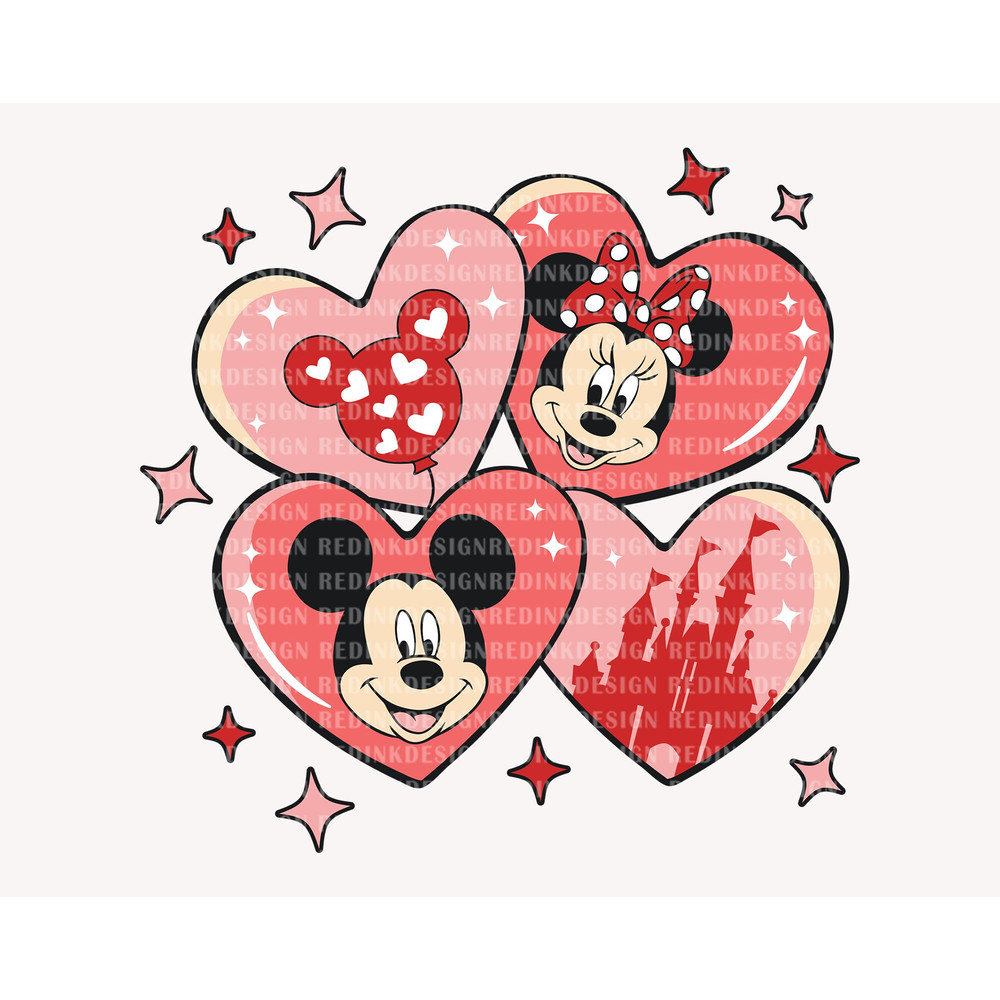 Valentine Mouse Candy Heart Svg, Mouse Balloon Svg, Mouse Valentines Svg, Family Trip, Mouse Castle Svg, Retro Valentines Svg, SVG File - 1.jpg