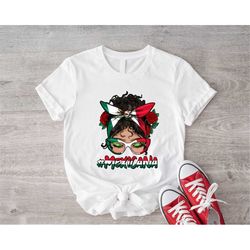 mexicana messy bun shirt, mexican flag lady t-shirt, mexico shirts for women, mexican mom gifts, funny latina tee, mexic