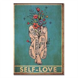 vintage canvas poster self-love print wall art home room bedroom kitchen decor unframed