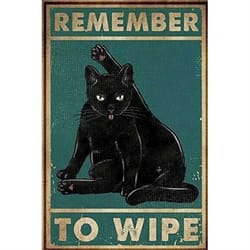 paint by numbers kits remember to wipe cat canvas poster print wall art room home kicthen decor gift artwork